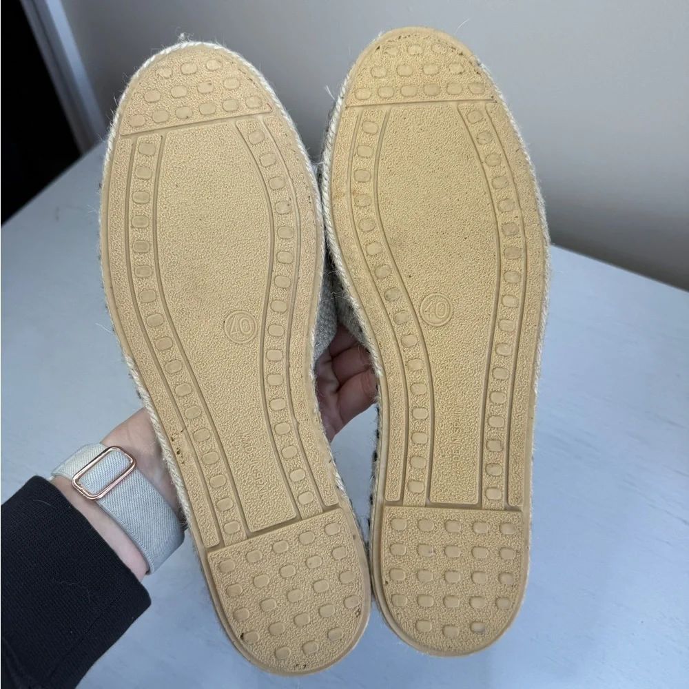 Maiden Lane Stripped Espadrilles Slip On Resort Vacation Sandal sz EU 40 US 9.5